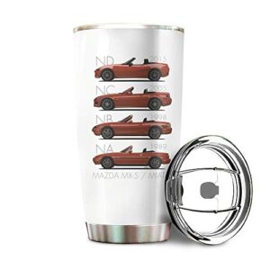 mazda mx-5 evolution stainless steel tumbler 20oz & 30oz travel mug