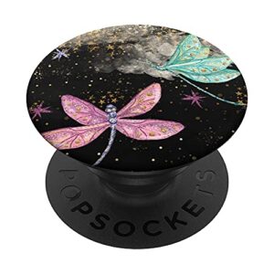 pretty pink dragonflies fantasy nature lover beautiful popsockets swappable popgrip