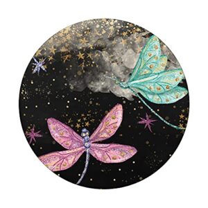 Pretty Pink Dragonflies Fantasy Nature Lover Beautiful PopSockets Swappable PopGrip