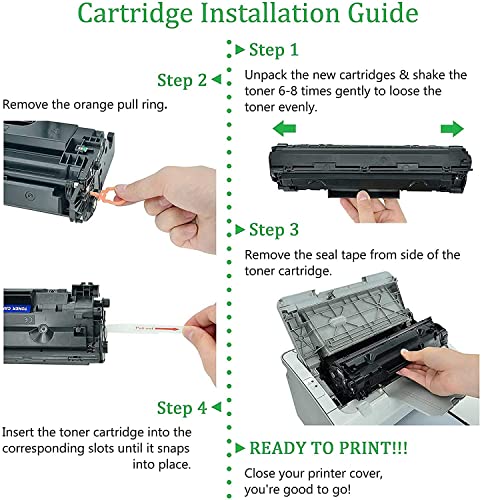 greencycle 5 Pack Compatible Toner Cartridge Replacement for Canon 126 Black CRG126 3483B001 for ImageClass LBP6200d LBP6230dw LBP6230dn Wireless Laser Printer