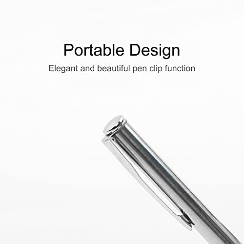 Pocket Pointer Presentation Pointer 2 in 1 Ballpoint Pen Pointer for Optometry Stainless Steel Extendable Telescopic Retractable Pointer for Teacher Professor Presentation and Lecture