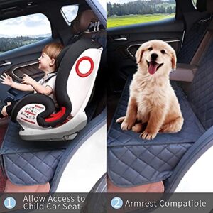 Ataqus Dog Car Seat Covers，100% Waterproof Pet Seat Cover，Scratch Proof, Heavy Duty and Nonslip Pet Bench Seat Cover,Capable for Cars, Trucks & SUVs