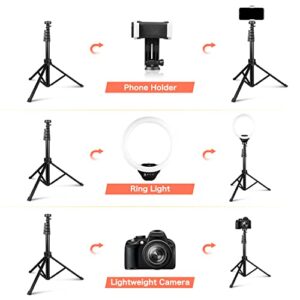 Aureday 12” LED Ring Light with Stand and Phone Holder, Video Light 3000K-6000K Dimmable Selfie Ringlight for YouTube Video/Live Stream/Makeup