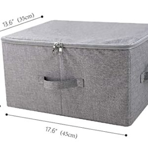 iwill CREATE PRO Dark Gray Underbed Storage Bin, 2pcs Storage Boxes, Zip Lidded, Washable & Folding Design