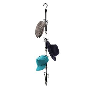 Peohud 2 Pack Closet Hanging Hat Organizer Rack, 16 Hooks Hat Storage Hangers for Baseball Caps, Ball Hats, Golf Caps, Beanies Hats, Sports Caps, Closet Hook Cap Holder