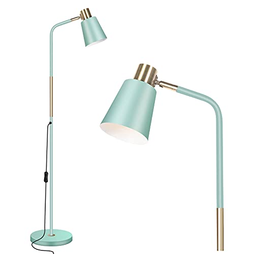 NIOSTA Floor Lamp, Industrial Floor Lamp Height Adjustable 360° Rotation Lampshade Modern Standing Lamp, Floor Lamps for Living Room, Office, Bedroom Reading, Work etc(Green)