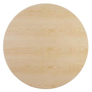 Modway Lippa Round Wood Grain 40" Dining Table, Black Natural
