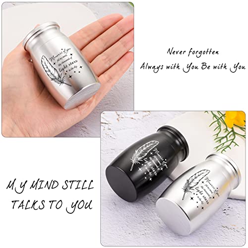 Small Keepsake Urn for Ashes Aluminum Small Ash Urn Mini Cremation Urns for Human Dad Mom Decorative Funeral Urn for Memorial