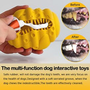 Dog Chew Toys for Aggressive Chewers Large Medium Breeds Dog Puzzle Toys Interactive Treat Dispensing Slow Feeder Indestructible Durable Safe Rubber Teeth Clean Dog Toys Heavy Duty Tough Chew Toys