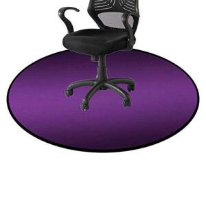 Purple Round Area Rug Ombre Coffee Table Mats for Study Bedroom Office Meeting Living Room Diameter 3 ft