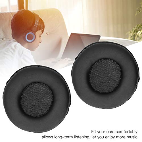 Headphone Ear Pads, Replacement Cotton Cushion Sponge Headset Earpads Earmuffs Foam Earbuds Cover for Skullcandy HESH/HESH 2.0(Black)