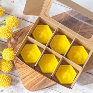 honeysuckle + jasmine wax melts summer day | mothers day gift | wedding favor party gift yellow honeycomb melts - pack of 6