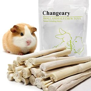 Chngeary 150g and 300g Natural Sweet Bamboo Sticks Small Animals Treats Toys, Rabbit Hamster Guinea Pigs Toys Chinchilla Squirrel Bunny Chew Toys(150g)