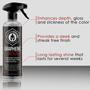 SPARDIANT Graphene Ceramic Coating Spray, Car Detailing Spray, Quick Waterless Detailer for Instant Shine and Gloss, Nano Carbon Hydrophobic Spray 16Oz Bottle