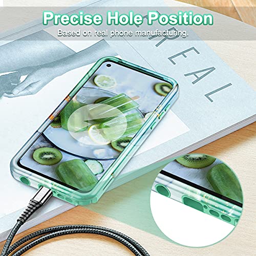 Lamcase Compatible with Motorola G Stylus 2020 Case, Heavy Duty Shockproof Hybrid Hard PC Soft TPU Rubber Three Layer Rugged Drop Protection Cover Case for Motorola Moto G Stylus 2020, Green Marble