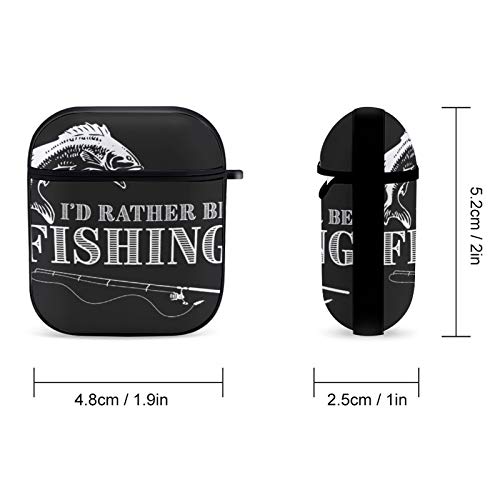 Bass Fishing Design Airpods Case Cover for Apple AirPods 2&1 Cute Airpod Case for Boys Girls Silicone Protective Skin Airpods Accessories with Keychain