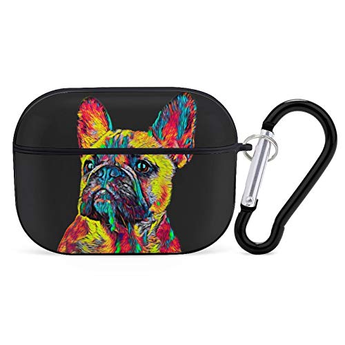 Cute French Bulldog Airpods Case Cover for Apple AirPods Pro Cute Airpod Case for Boys Girls Silicone Protective Skin Airpods Accessories with Keychain