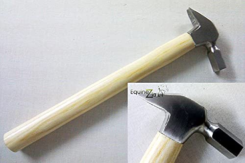 Equinez Tools Farrier's Hammer Wooden Handle Nail Removal Durable Construction