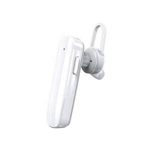 heave 1pc bluetooth earpiece wireless bluetooth v5.0 headset,single ear hook bluetooth earphone handsfree phone headphone with noise cancelling mic for business driving white