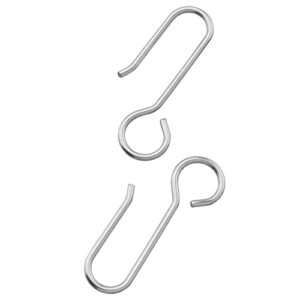 AXLIZER 80PCS S-Shaped Metal Curtain Track Hooks, Curtain Wire Hooks, Pin-On Drapery Hooks, Ceiling Curtain Hooks