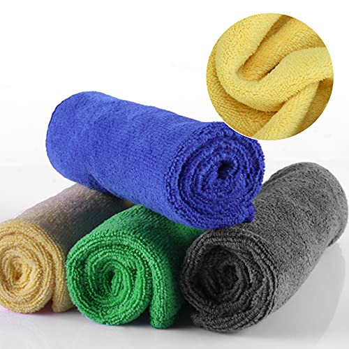 UYYE Premium All-Purpose Microfiber Cleaning Towels for car, Car Interior Accessories with Strong Absorptio,12"x 12". Thick Professiona Cleaning Rags for Cars Cloth (12-Pack)