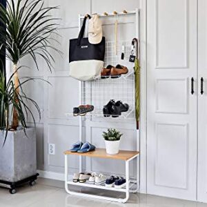 Casamaru Magic Partition Mesh Shelf Storage Rack (White)