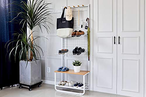 Casamaru Magic Partition Mesh Shelf Storage Rack (White)