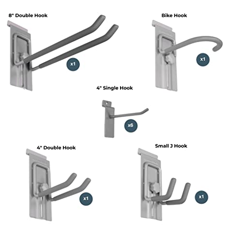 Crownwall 6" Starter Bundle (4x4 ft) with 10-Piece Locking Hook Kit (Graphite)