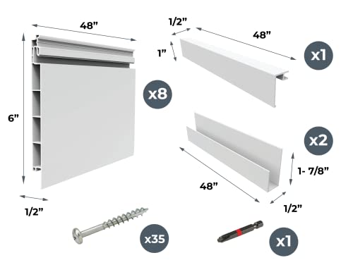 Crownwall 6" Starter Bundle (4x4 ft) with 10-Piece Locking Hook Kit (Graphite)