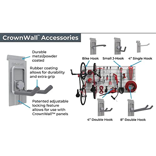 Crownwall 6" Starter Bundle (4x4 ft) with 10-Piece Locking Hook Kit (Graphite)