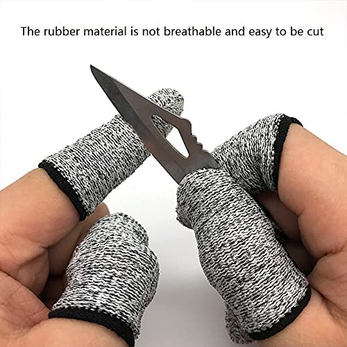 12 PCS Cut Resistant Finger Cots Protector Finger Sleeve Protectors Reusable Finger Covers Finger Protection Cots for Kitchen, Work, Sculpture, Anti-Slip, Reusable