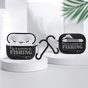 Bass Fishing Design Airpods Case Cover for Apple AirPods Pro Cute Airpod Case for Boys Girls Silicone Protective Skin Airpods Accessories with Keychain