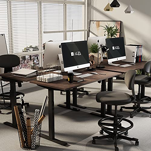 ALFA FURNISHING Height Adjustable Desk, 48” x 30” inches Whole Piece Desk Board, 2 Pre-Set Memory Button Electric Sit Stand Desk Standing Desk for Home Office Workstation