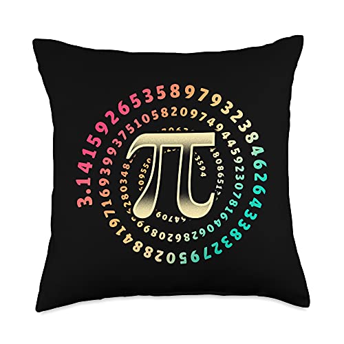 Funny mathematician and maths nerds 3.14 Day Symbol Math Irrational Number Pi Throw Pillow, 18x18, Multicolor