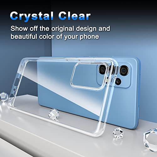 ykooe Samsung A52 Case, Galaxy A52 5G Case, Crystal Clear Case for Samsung Galaxy A52 4G/5G & Galaxy A52S 5G 6.5" Soft Slim TPU Phone Protective Cover, Transparent