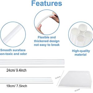 QCYOHO 41Pcs Plastic Cake Dowel Rods Set, 20 Pcs White Cake Support Rods, 5 Pcs Cake Separator Plates for 4, 6, 8, 10, 12 Inch Cakes, 15 Pcs Clear Cake Stacking Dowels for Tiered Cakes
