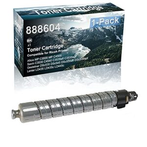 1 pack (black) compatible toner cartridge replacement for ricoh 888604 printer cartridge use for ricoh savin c3535 c4540 c3535efi c3535spf printer (high capacity)