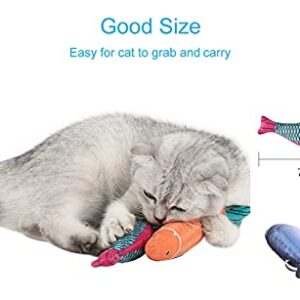 MIAOXSEN 3PCS Cat Toys - Catnip Filled - Included Jingly Bell - Premium Cat Interactive Chew Toy for Indoor Cats