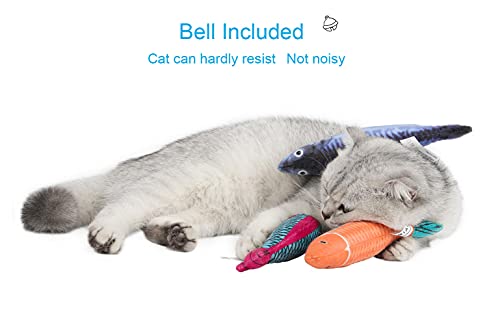 MIAOXSEN 3PCS Cat Toys - Catnip Filled - Included Jingly Bell - Premium Cat Interactive Chew Toy for Indoor Cats