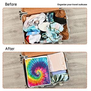 susiyo Mesh Laundry Bag for Delicates, 2 Pcs Chic Colorful Rainbow Tie Dye Lingerie Bags for Laundry with Zipper