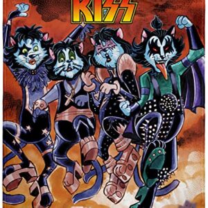 KISS Blanket KISS Destroyer Kitty Cats Music Band Super Soft Fleece Throw Blanket 48" x 60" (122cm x152cm)