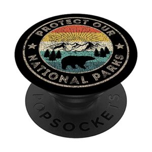 protect our national parks retro hiking popsockets swappable popgrip