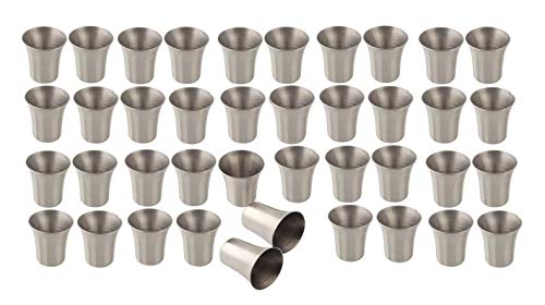 Communion Ware Holy Wine Christian Worship Serving Tray with 40 Cups for Churches - Stainless Steel (Copper)