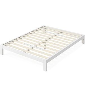 ZINUS Arnav Metal Platform Bed Frame / Wood Slat Support / No Box Spring Needed / Easy Assembly, White, Full
