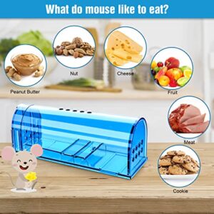 4 Pack Humane Mouse Traps No Kill, Live Mouse Traps Indoor for Home, Reusable Mice Small Rat Trap Catcher for House & Outdoors