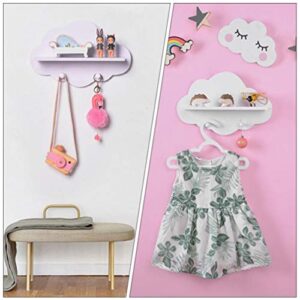 WINOMO Cloud Wall Hook Wall Key Hangers Clothes Coat Rack Hat Scarf Hook Decorative Hook for Girls Bedroom Kitchen Bathroom Entryway Balcony