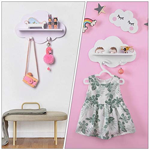 WINOMO Cloud Wall Hook Wall Key Hangers Clothes Coat Rack Hat Scarf Hook Decorative Hook for Girls Bedroom Kitchen Bathroom Entryway Balcony