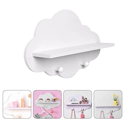 WINOMO Cloud Wall Hook Wall Key Hangers Clothes Coat Rack Hat Scarf Hook Decorative Hook for Girls Bedroom Kitchen Bathroom Entryway Balcony