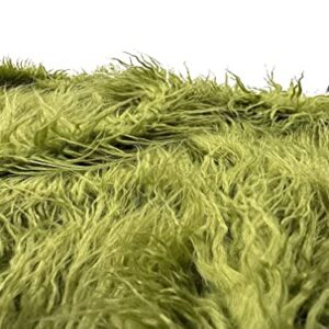 Faux/Fake Fur Mongolian Fabric Sold by The Yard (Olive Prime)