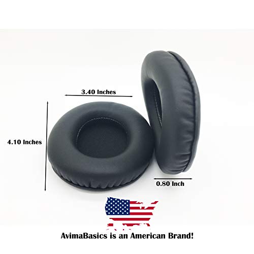 Ultra Comfort COWIN E8 Ear Pads by AvimaBasics | Premium Replacement Earpads Spare Foam Cushions Cover Repair Parts Earmuff for COWIN E8 Noise Cancelling Bluetooth Headphones - Black (1 Pack Black)